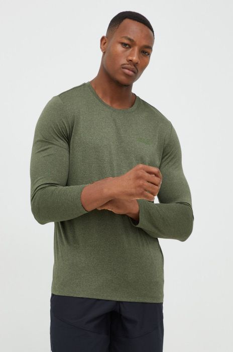 Jack Wolfskin Функціональний лонгслів Sky Thermal колір зелений Jack Wolfskin Функціональний лонгслів Sky Thermal колір зелений