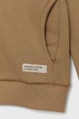 Дитяча бавовняна кофта United Colors of Benetton колір коричневий однотонна (2693823)