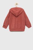 Дитяча кофта United Colors of Benetton колір червоний з капюшоном меланж