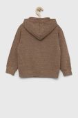 Дитяча кофта United Colors of Benetton колір коричневий з капюшоном меланж (2886606)