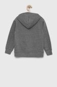Дитяча кофта United Colors of Benetton колір сірий з капюшоном меланж (2886612) Дитяча кофта United Colors of Benetton колір сірий з капюшоном меланж (2886612)