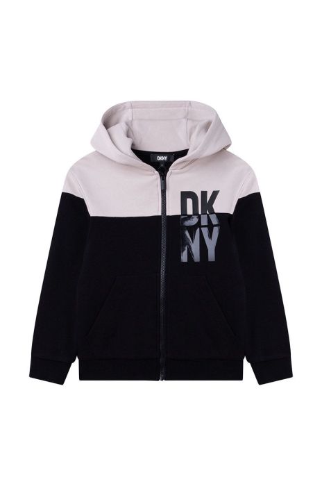 Дитяча кофта Dkny колір чорний візерунок (2697107)