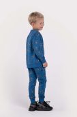 Дитяча бавовняна кофта Coccodrillo колір синій візерунок (2767088)