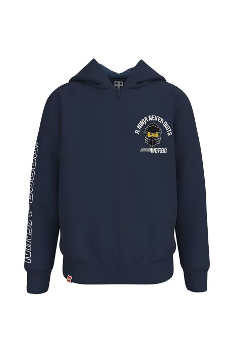 Дитяча бавовняна кофта Lego Wear колір синій з принтом (2582302)