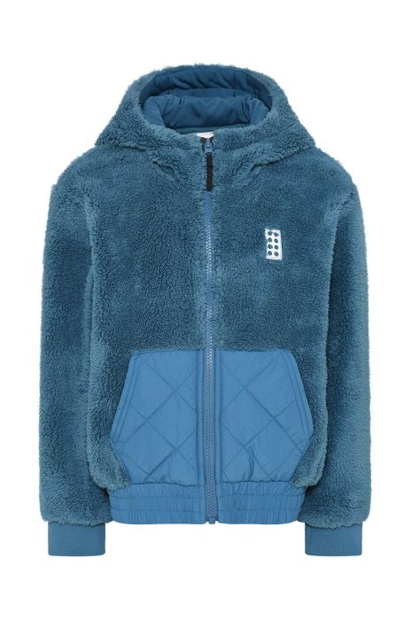 Дитяча кофта Lego Wear з капюшоном однотонна колір блакитний Дитяча кофта Lego Wear з капюшоном однотонна колір блакитний