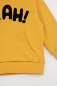 Бавовняна кофта для немовлят Birba&Trybeyond колір жовтий з аплікацією