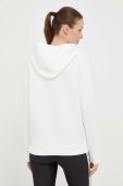 Кофта Guess жіноча колір білий з капюшоном з аплікацією (2833379)