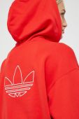 Бавовняна кофта adidas Originals жіноча колір червоний з принтом Бавовняна кофта adidas Originals жіноча колір червоний з принтом