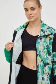Вітровка adidas by Stella McCartney колір зелений перехідна oversize Вітровка adidas by Stella McCartney колір зелений перехідна oversize