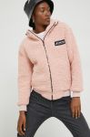 Кофта Kangol жіноча колір рожевий з капюшоном однотонна Кофта Kangol жіноча колір рожевий з капюшоном однотонна