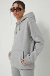 Бавовняна кофта adidas Originals жіноча колір сірий з капюшоном меланж IA6418-grey