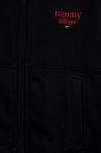 Дитяча кофта Tommy Hilfiger колір синій з капюшоном меланж