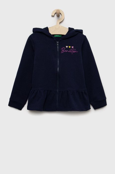 Дитяча кофта United Colors of Benetton колір синій з принтом (2528476) Дитяча кофта United Colors of Benetton колір синій з принтом (2528476)