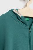 Дитяча бавовняна кофта United Colors of Benetton колір зелений однотонна (2713273) Дитяча бавовняна кофта United Colors of Benetton колір зелений однотонна (2713273)