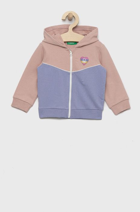 Дитяча кофта United Colors of Benetton колір рожевий однотонна (2675700)