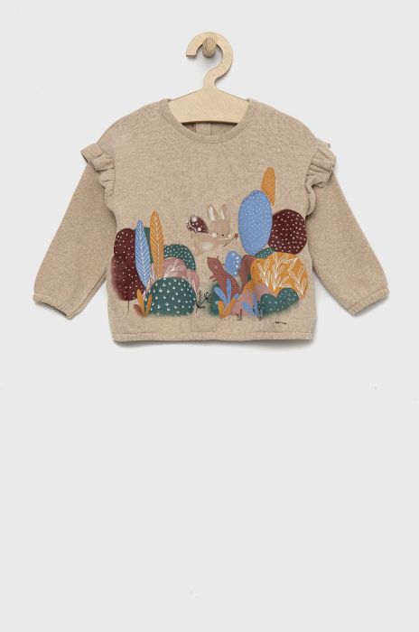 Дитячий светр United Colors of Benetton колір бежевий легкий (2675729)