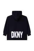 Дитяча кофта Dkny колір чорний з капюшоном з принтом (2770278) Дитяча кофта Dkny колір чорний з капюшоном з принтом (2770278)