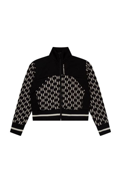 Дитяча кофта Karl Lagerfeld колір чорний візерунок (2611740) Дитяча кофта Karl Lagerfeld колір чорний візерунок (2611740)