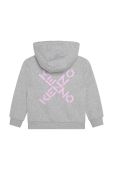 Дитяча бавовняна кофта Kenzo Kids колір сірий меланж Дитяча бавовняна кофта Kenzo Kids колір сірий меланж