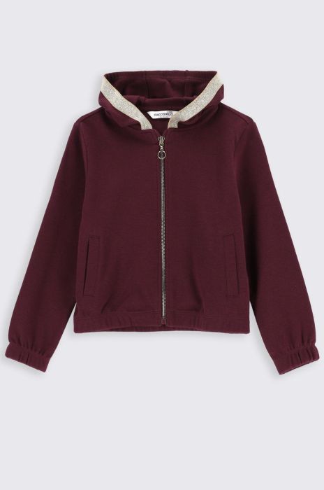 Дитяча бавовняна кофта Coccodrillo колір бордовий з капюшоном однотонна (2767144) Дитяча бавовняна кофта Coccodrillo колір бордовий з капюшоном однотонна (2767144)