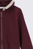 Дитяча бавовняна кофта Coccodrillo колір бордовий з капюшоном однотонна (2767144) Дитяча бавовняна кофта Coccodrillo колір бордовий з капюшоном однотонна (2767144)