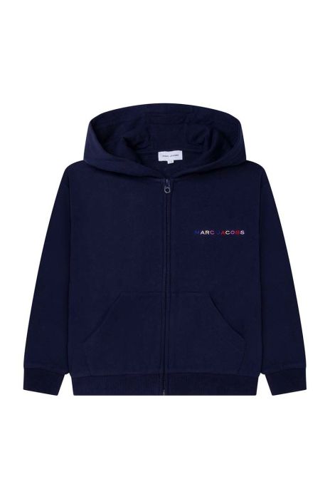 Дитяча бавовняна кофта Marc Jacobs колір синій з аплікацією (2616387) Дитяча бавовняна кофта Marc Jacobs колір синій з аплікацією (2616387)