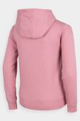 Дитяча кофта 4F колір рожевий з капюшоном однотонна Дитяча кофта 4F колір рожевий з капюшоном однотонна