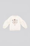 Дитяча кофта zippy колір білий з принтом