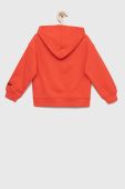 Дитяча бавовняна кофта Diadora колір помаранчевий з капюшоном з принтом Дитяча бавовняна кофта Diadora колір помаранчевий з капюшоном з принтом