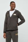 Кофта EA7 Emporio Armani чоловіча колір чорний з аплікацією Кофта EA7 Emporio Armani чоловіча колір чорний з аплікацією