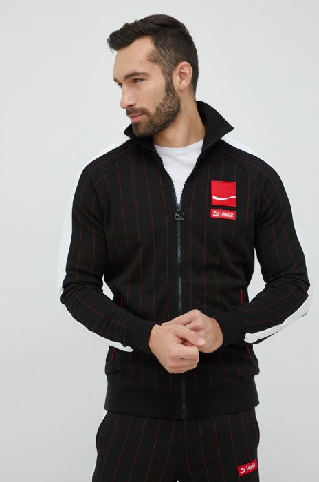 Кофта Puma Puma X Coca Cola чоловіча колір чорний візерунок Кофта Puma Puma X Coca Cola чоловіча колір чорний візерунок