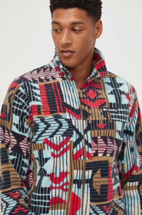 Спортивна кофта Columbia Steens Mtn Print колір зелений візерунок