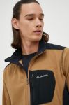 Кофта Columbia чоловіча колір коричневий візерунок Кофта Columbia чоловіча колір коричневий візерунок