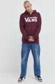 Бавовняна кофта Vans чоловіча колір бордовий з принтом (2515396) Бавовняна кофта Vans чоловіча колір бордовий з принтом (2515396)