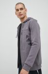 Кофта adidas Performance чоловіча колір сірий з капюшоном з принтом Кофта adidas Performance чоловіча колір сірий з капюшоном з принтом