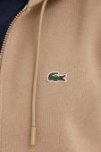 Кофта Lacoste чоловіча колір чорний з капюшоном однотонна Кофта Lacoste чоловіча колір чорний з капюшоном однотонна