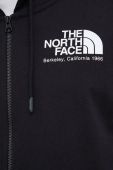 Бавовняна кофта The North Face чоловіча колір чорний однотонна Бавовняна кофта The North Face чоловіча колір чорний однотонна