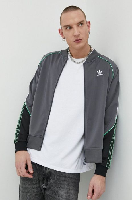 Кофта adidas Originals чоловіча колір сірий з аплікацією (2979360) Кофта adidas Originals чоловіча колір сірий з аплікацією (2979360)