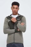 Спортивна кофта Salewa Puez 2 Dry чоловіча колір зелений з капюшоном візерунок Спортивна кофта Salewa Puez 2 Dry чоловіча колір зелений з капюшоном візерунок
