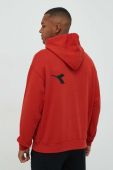 Бавовняна кофта Diadora колір червоний однотонна Бавовняна кофта Diadora колір червоний однотонна