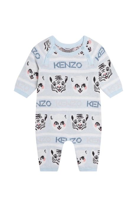 Kenzo Kids Дитячі бавовняні повзунки колір блакитний (2700252) Kenzo Kids Дитячі бавовняні повзунки колір блакитний (2700252)