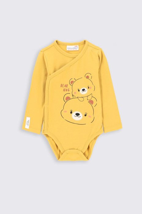 Боді для немовлят Coccodrillo колір жовтий (2820559) Боді для немовлят Coccodrillo колір жовтий (2820559)