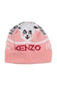 Kenzo Kids Дитячі бавовняні повзунки + czapeczka колір рожевий Kenzo Kids Дитячі бавовняні повзунки + czapeczka колір рожевий
