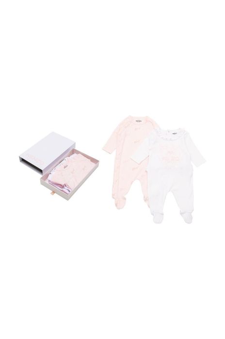 Дитячі бавовняні повзунки Kenzo Kids 2-pack колір рожевий (2767180) Дитячі бавовняні повзунки Kenzo Kids 2-pack колір рожевий (2767180)