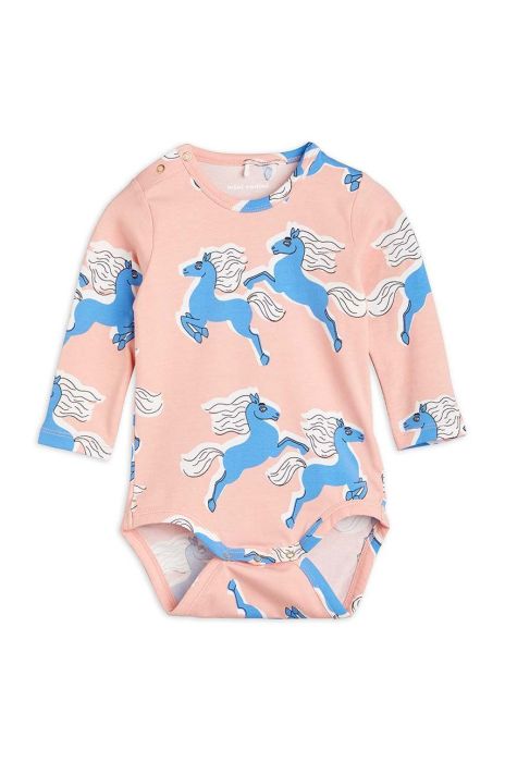 Mini Rodini Боді для немовлят Horses колір рожевий (2678757) Mini Rodini Боді для немовлят Horses колір рожевий (2678757)