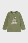 Дитячий бавовняний лонгслів Mayoral колір зелений з принтом (2490197) Дитячий бавовняний лонгслів Mayoral колір зелений з принтом (2490197)