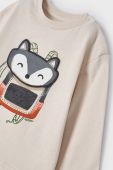 Дитячий бавовняний лонгслів Mayoral колір бежевий з принтом (2490227)