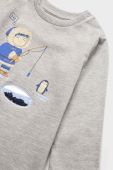 Дитячий бавовняний лонгслів Mayoral колір сірий з принтом (2503456) Дитячий бавовняний лонгслів Mayoral колір сірий з принтом (2503456)