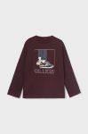 Дитячий бавовняний лонгслів Mayoral колір бордовий з принтом (2490566) Дитячий бавовняний лонгслів Mayoral колір бордовий з принтом (2490566)
