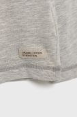 Дитячий бавовняний лонгслів United Colors of Benetton колір сірий однотонний (2713417)